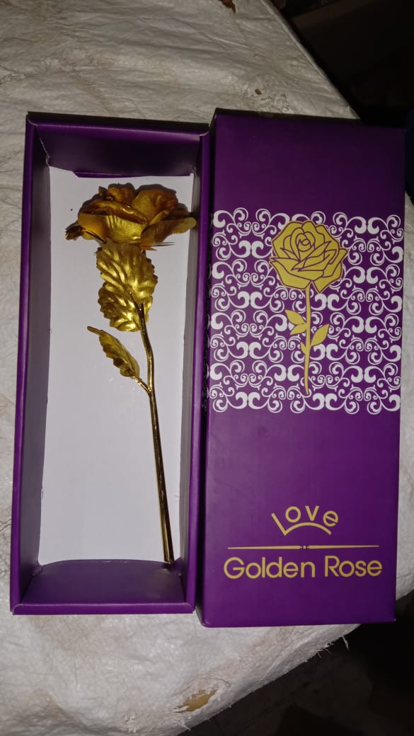 0606 Luxury Decorative Gold Plated Artificial Golden Rose with Premium Box 0606 Luxury Decorative Gold Plated Artificial Golden Rose with Premium Box
